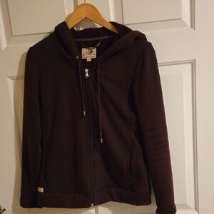 UGG Classic Dark Brown Women's Full Zip Hoodie. Small